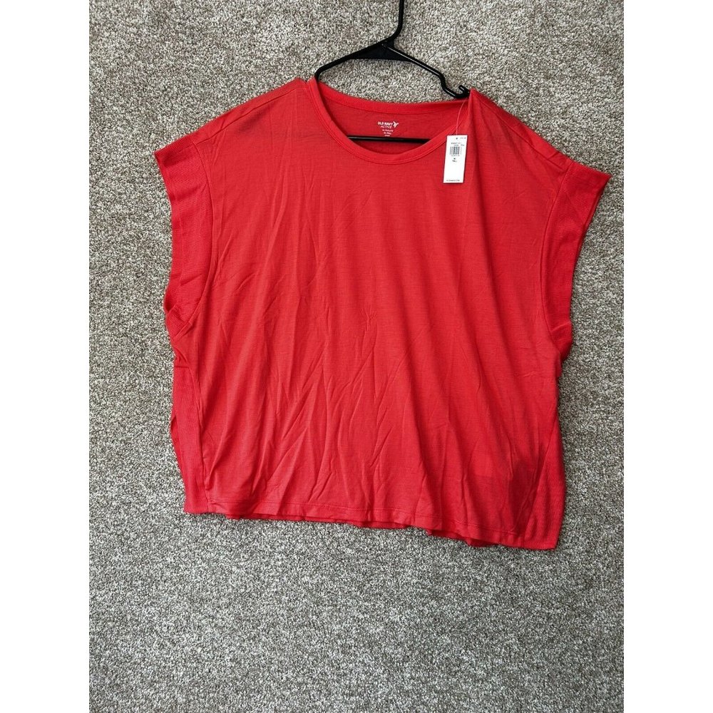 Old Navy Active Ultralite Sleeveless Dolman Top Shirt In Red Size XL Tall